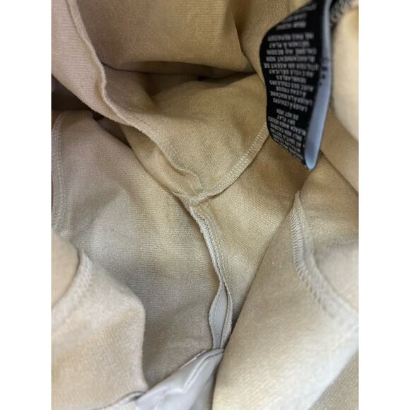 7 For All Mankind Pants Women's Size L Light Beige Faux Leather Wide Leg - Picture 11 of 11